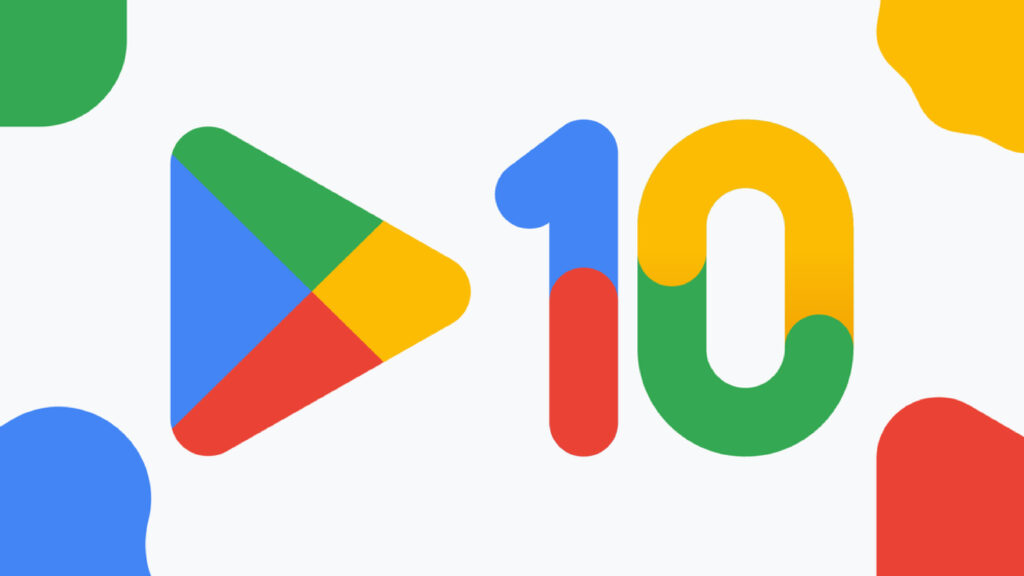 El símbolo del logo de Google Play es renovado en su 10º aniversario