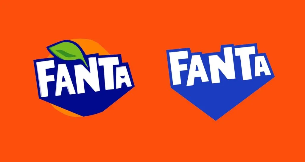logo de Fanta Antes y después rebranding