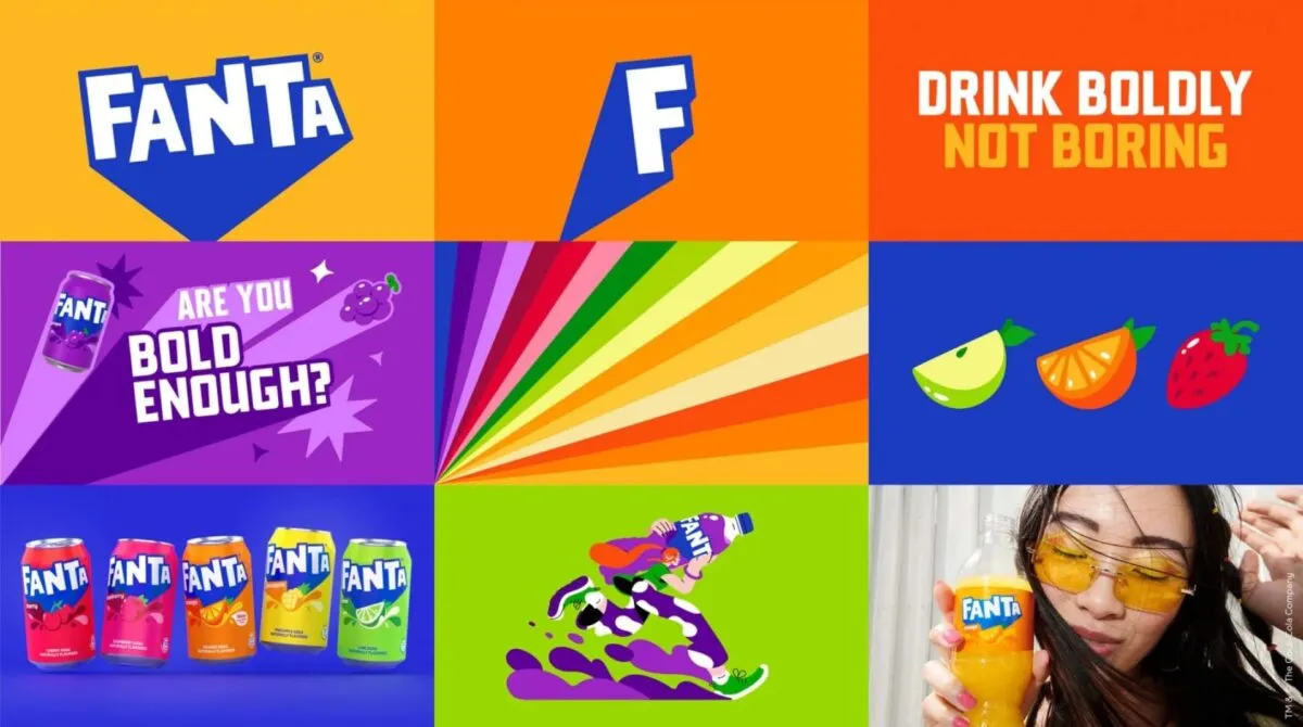 Logo de Fanta 2023 rebranding
